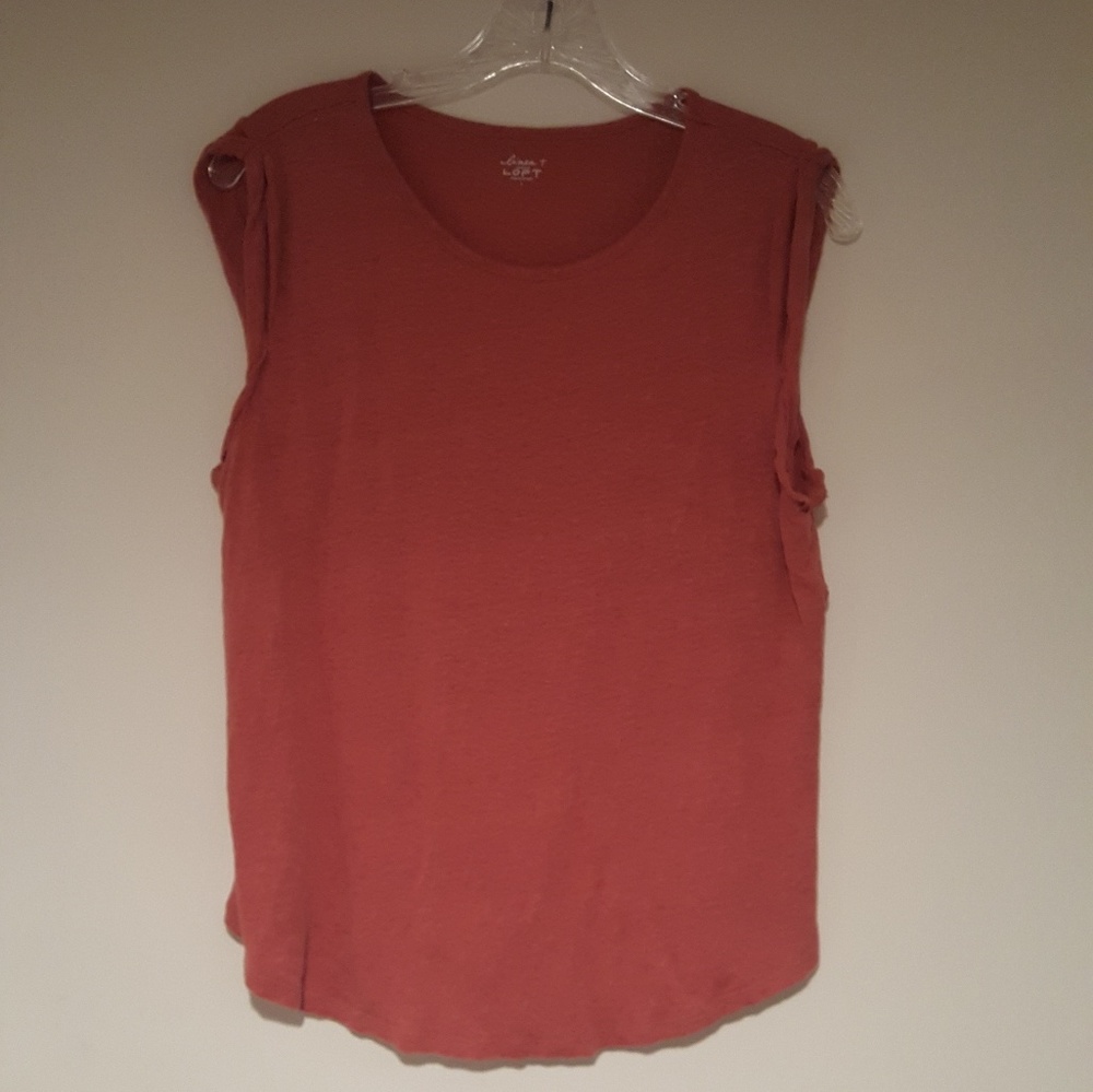 Loft Linen Tee - Coral